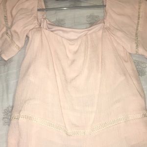 Baby pink, off the shoulder top
